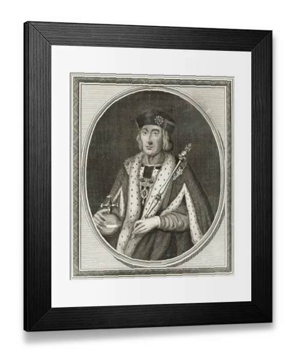 Framed Print : Drawing of King Henry VII in Royal Dress Framed Print : Drawing of King Henry VII in Royal Dress