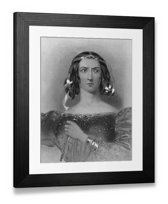 Framed Print : Lady Macbeth Holding A Bloddied Dagger Framed Print : Lady Macbeth Holding A Bloddied Dagger