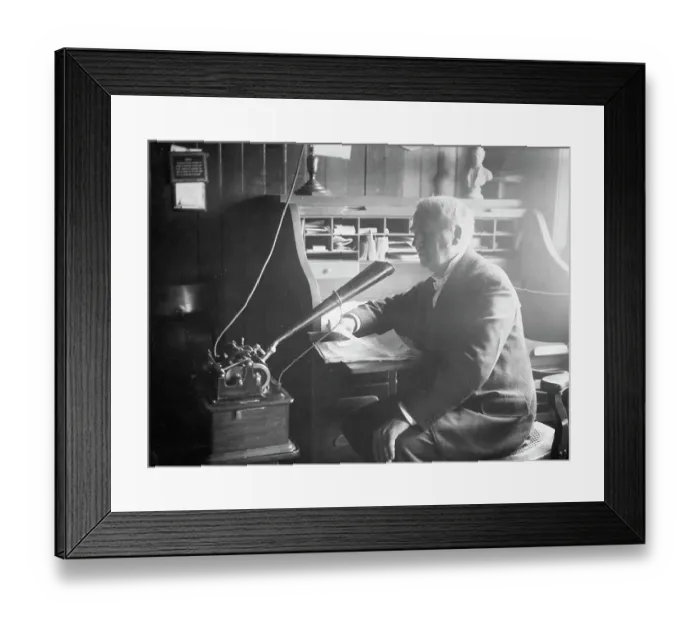 Framed Print : Thomas Edison Speaking Framed Print : Thomas Edison Speaking