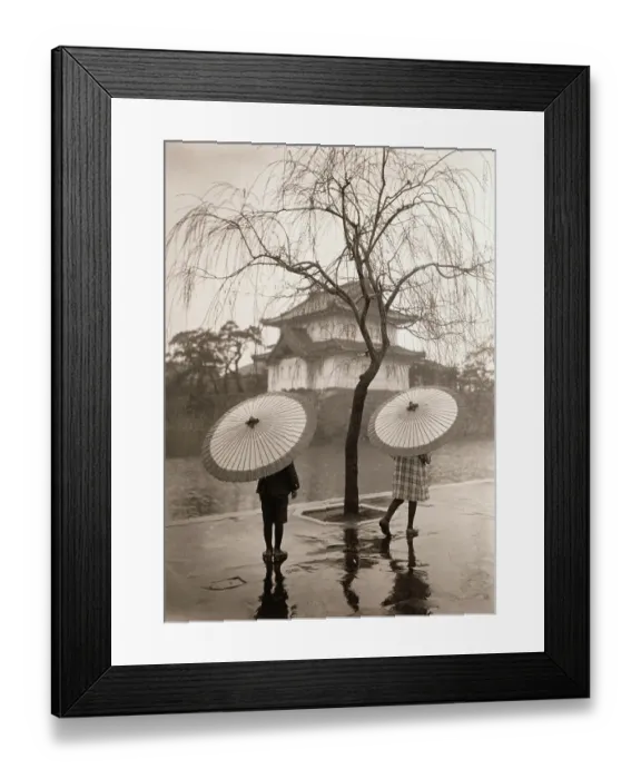 Framed Print : Women Carrying Japanese Umbrellas Framed Print : Women Carrying Japanese Umbrellas
