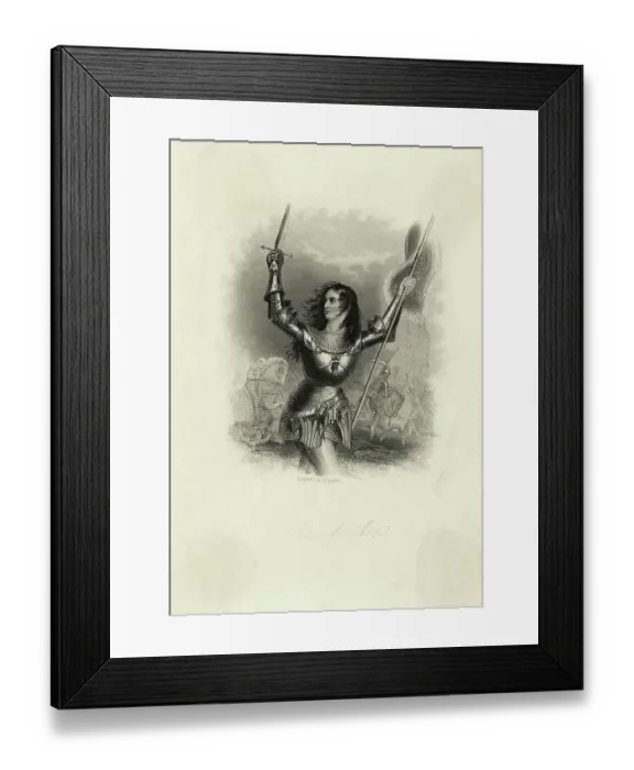 Framed Print : Engraving of French National Heroine Joan of Arc Framed Print : Engraving of French National Heroine Joan of Arc