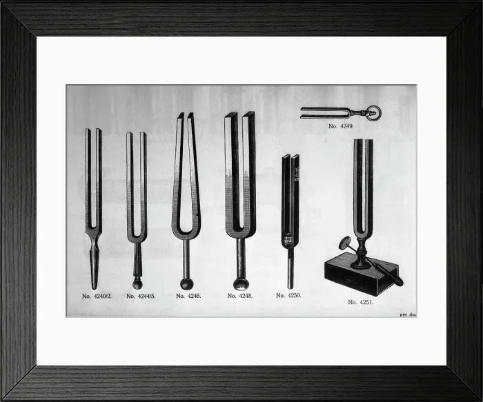 Framed Print : Various Tuning Forks