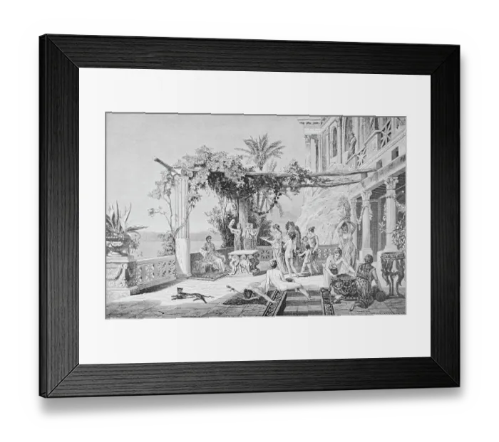 Framed Print : Emperor Tiberius Lounging Framed Print : Emperor Tiberius Lounging