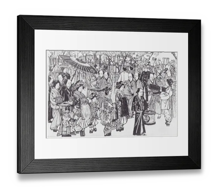 Framed Print : Parade Celebrating Japanese Prostitutes Framed Print : Parade Celebrating Japanese Prostitutes