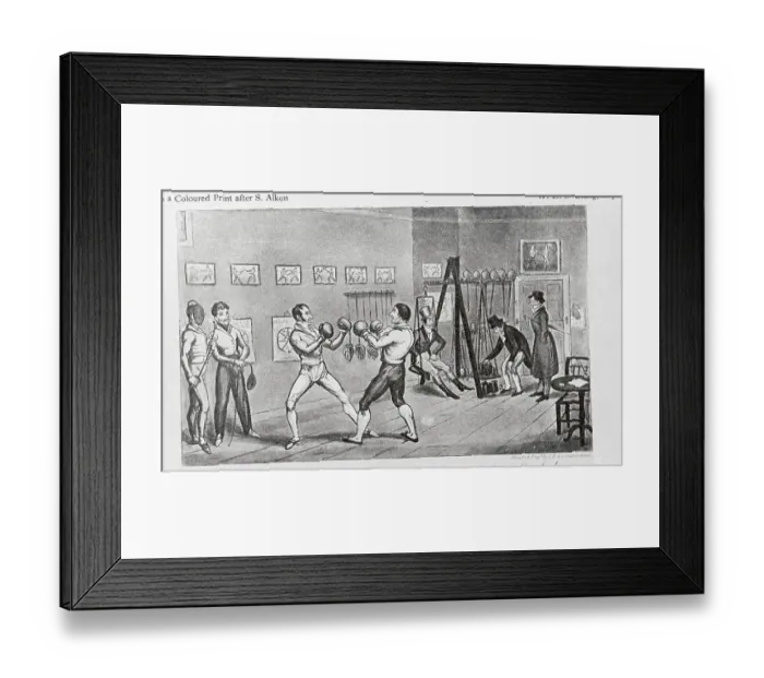 Framed Print : Boxing Practice Scene Framed Print : Boxing Practice Scene