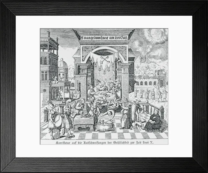 Framed Print : Immoral Life of Pope Leo X