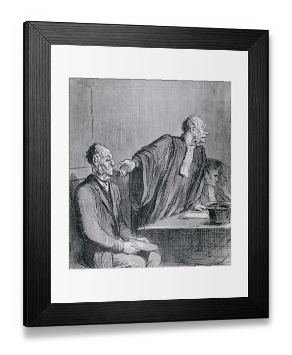 Framed Print : Defending an Innocent Man Framed Print : Defending an Innocent Man