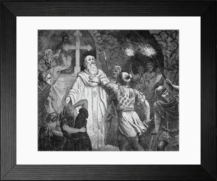 Framed Print : Engraving of Early Christians Being Hunted in the Roman Catacombs Framed Print : Engraving of Early Christians Being Hunted in the Roman Catacombs