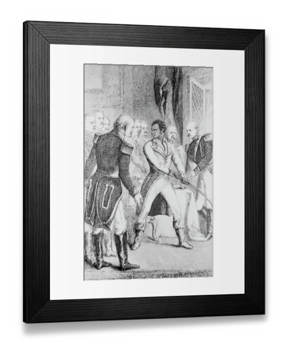 Framed Print : Toussaint L'Ouverture Being Captured Framed Print : Toussaint L'Ouverture Being Captured
