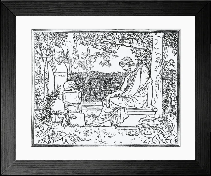 Framed Print : Plato Meditating on Immortality Framed Print : Plato Meditating on Immortality
