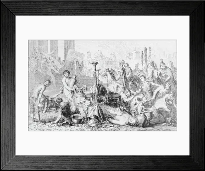 Framed Print : Sacking of Greek Temple Framed Print : Sacking of Greek Temple