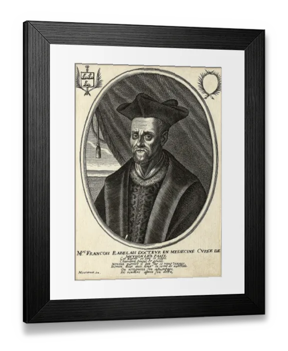Framed Print : Humorist and Satirist Francois Rabelais Framed Print : Humorist and Satirist Francois Rabelais