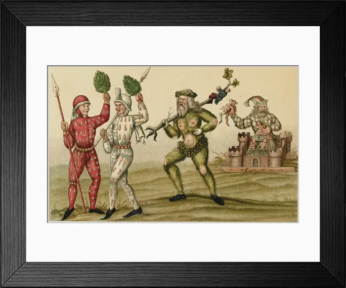 Framed Print : Manuscript Painting of Mummery Ceremony Framed Print : Manuscript Painting of Mummery Ceremony