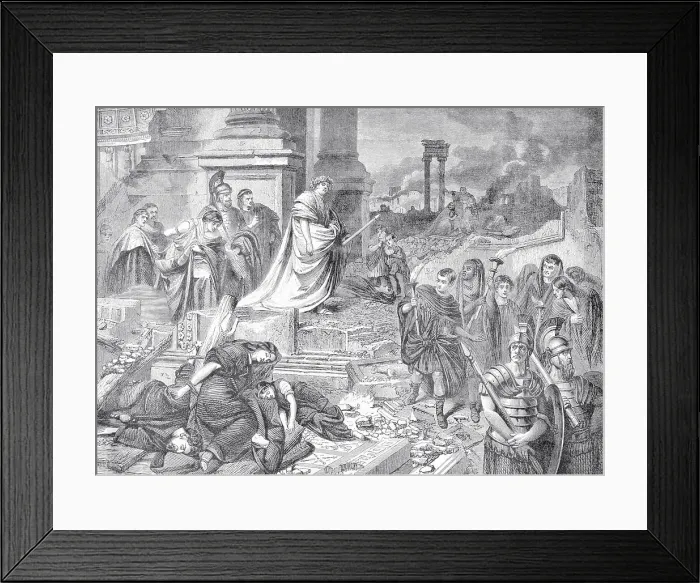 Framed Print : Nero Overlooking Soldiers and Prisoners Framed Print : Nero Overlooking Soldiers and Prisoners