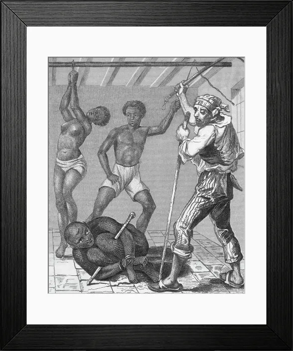 Framed Print : Mistreated Slaves by Overseer Framed Print : Mistreated Slaves by Overseer