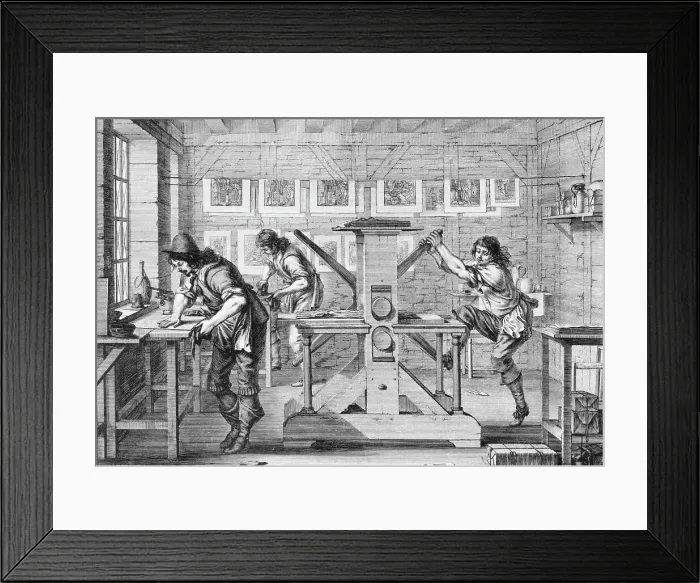 Framed Print : Workman Engraving Cooper Framed Print : Workman Engraving Cooper