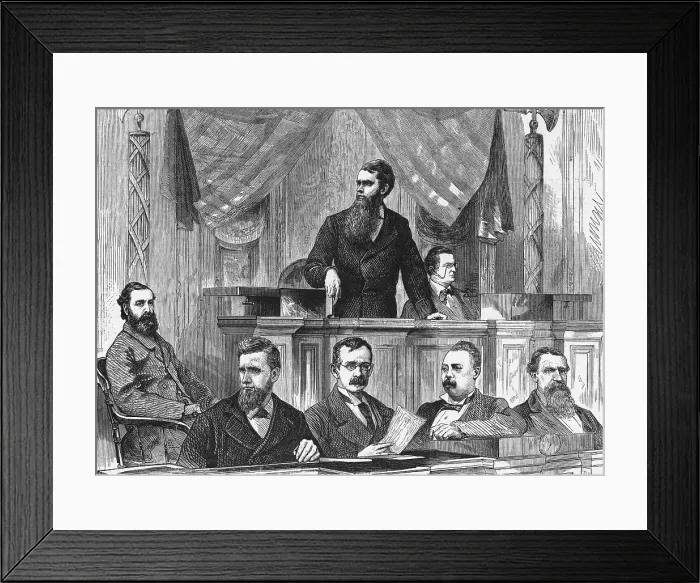 Framed Print : Senator Ferry Announcing Election Results Framed Print : Senator Ferry Announcing Election Results