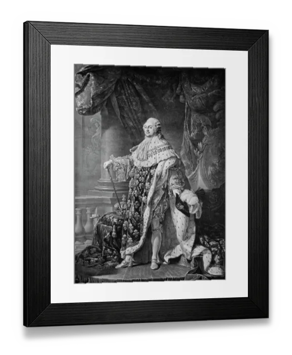 Framed Print : Engraving After Portrait of Louis XVI by Antoine-Francois Callet Framed Print : Engraving After Portrait of Louis XVI by Antoine-Francois Callet