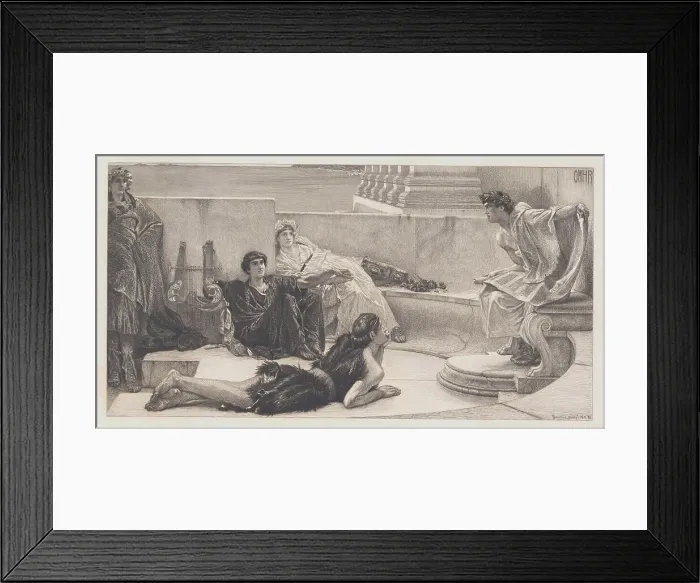 Framed Print : Homer Reading Aloud Framed Print : Homer Reading Aloud