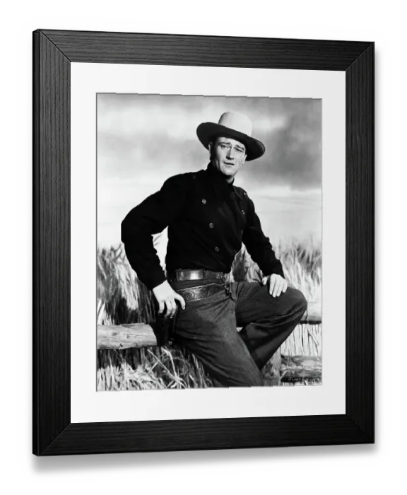 Framed Print : John Wayne in Western Attire Framed Print : John Wayne in Western Attire