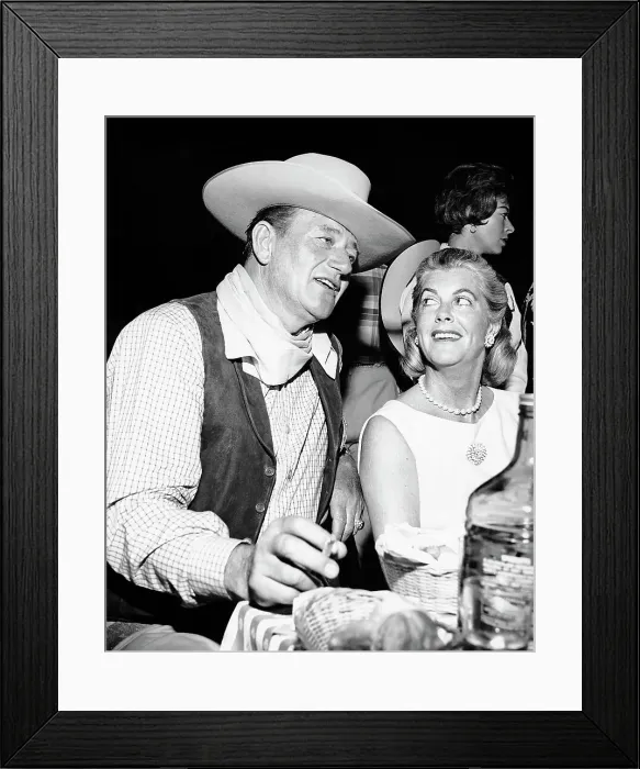 Framed Print : John Wayne And Mrs. Gary Cooper At Party Framed Print : John Wayne And Mrs. Gary Cooper At Party