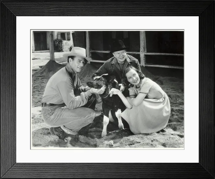 Framed Print : S Curie / J Wayne / C Coburn In Movie Still Framed Print : S Curie / J Wayne / C Coburn In Movie Still
