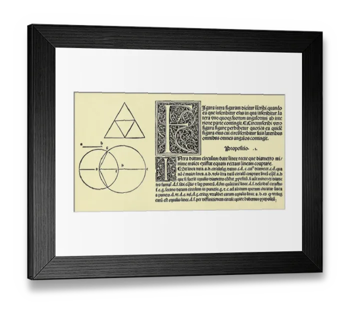 Framed Print : Page from Euclid's Elements Framed Print : Page from Euclid's Elements