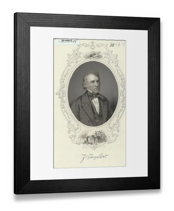 Framed Print : Engraving Of Zachary Taylor