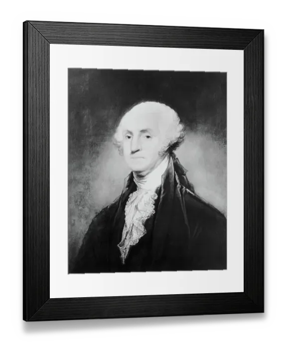 Framed Print : Bust=Style Painting Of George Washington Framed Print : Bust=Style Painting Of George Washington