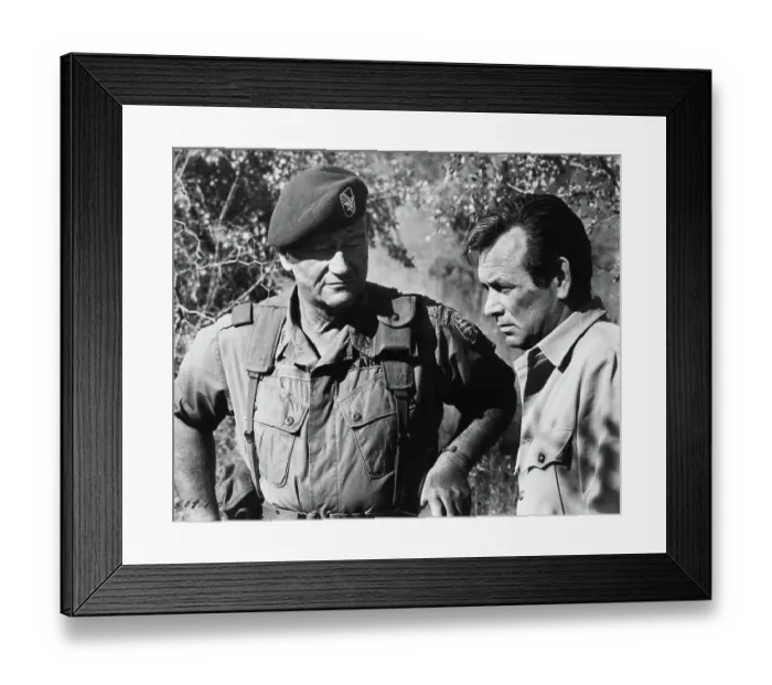 Framed Print : John Wayne & David Janssen / 'Green Berets Framed Print : John Wayne & David Janssen / 'Green Berets