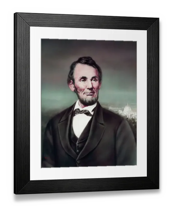 Framed Print : Portrait of Abraham Lincoln after a painting by George Henry Storey Framed Print : Portrait of Abraham Lincoln after a painting by George Henry Storey