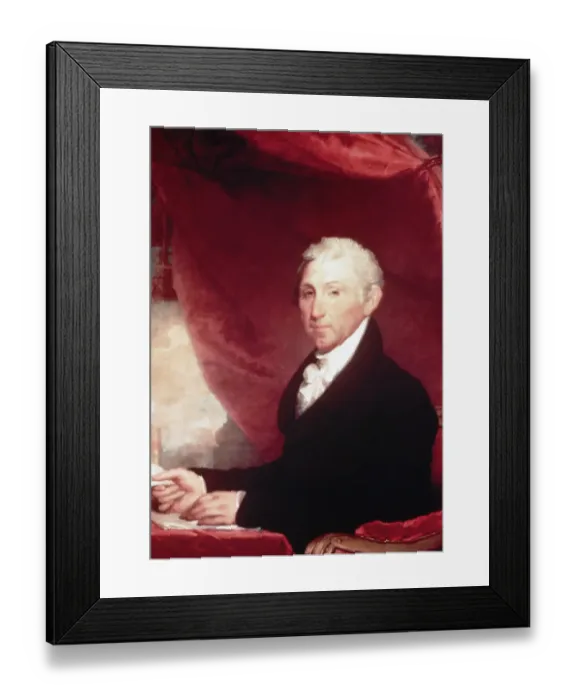 Framed Print : Portrait Of James Monroe by Gilbert Stuart Framed Print : Portrait Of James Monroe by Gilbert Stuart