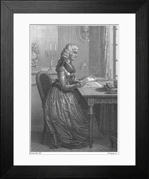 Framed Print : Engraving of Jean-Marie Roland Seated at Desk Framed Print : Engraving of Jean-Marie Roland Seated at Desk
