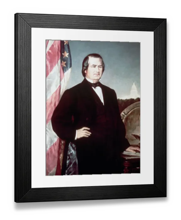 Framed Print : Portrait of Andrew Johnson by Frank Buchser Framed Print : Portrait of Andrew Johnson by Frank Buchser