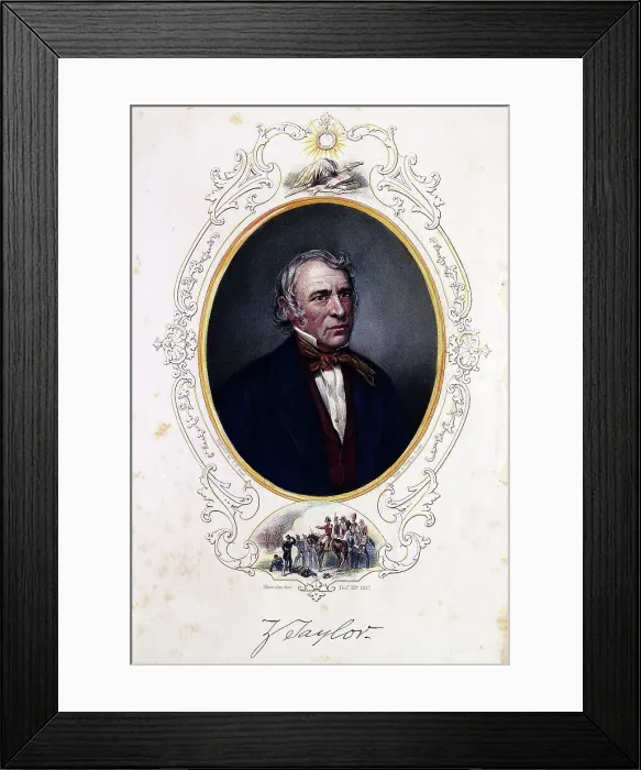 Framed Print : Engraving Of Zachary Taylor