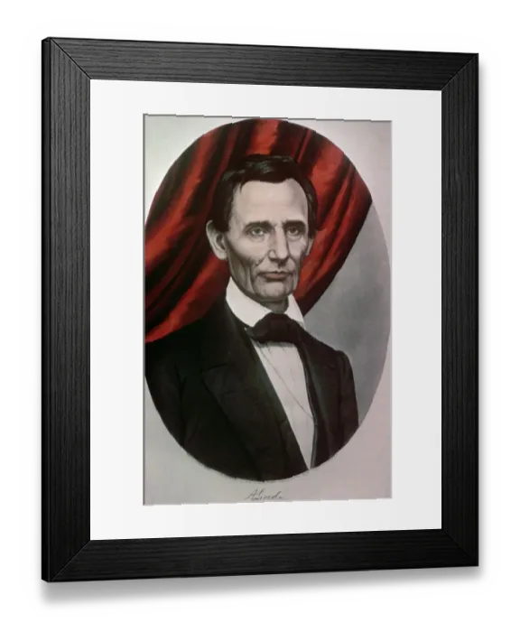 Framed Print : Painted Portrait Of Abraham Lincoln Framed Print : Painted Portrait Of Abraham Lincoln