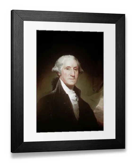Framed Print : Painted Portrait Of George Washington