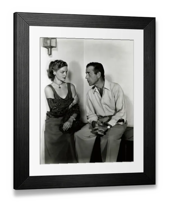 Framed Print : Lauren Bacall W / Humphrey Bogart Seated Framed Print : Lauren Bacall W / Humphrey Bogart Seated