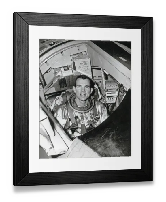 Framed Print : David Scott Smiles From Training Tank Framed Print : David Scott Smiles From Training Tank
