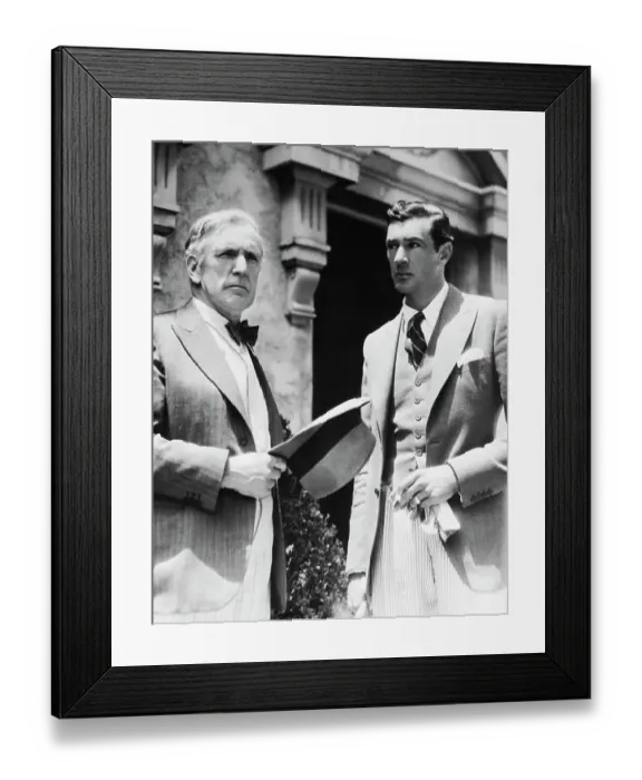 Framed Print : Gary Cooper And His Father Framed Print : Gary Cooper And His Father