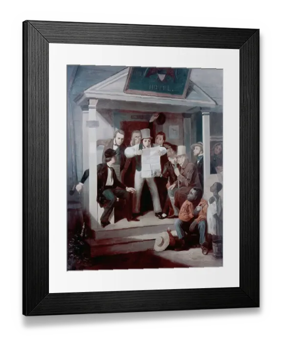 Framed Print : War News from Mexico by Richard Caton Woodville Framed Print : War News from Mexico by Richard Caton Woodville