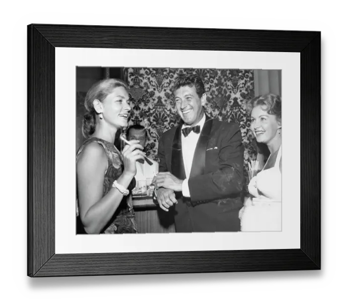Framed Print : Rock Hudson with Lauren Bacall and Rhonda Fleming Framed Print : Rock Hudson with Lauren Bacall and Rhonda Fleming