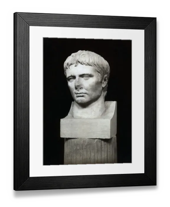 Framed Print : Head Sculpture Of Augustus Caesar Framed Print : Head Sculpture Of Augustus Caesar