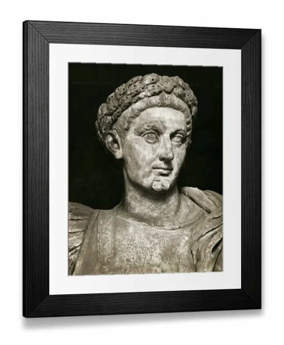 Framed Print : Head / Shoulders Sculpture Of Constantine Framed Print : Head / Shoulders Sculpture Of Constantine