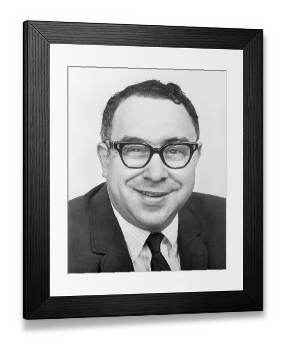 Framed Print : Art Buchwald Head Shot Smiling