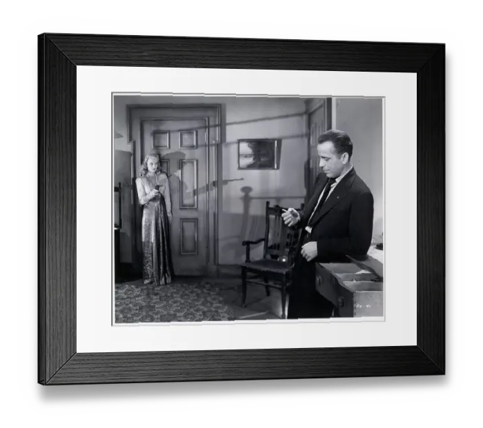 Framed Print : Irene Manning & Humphrey Bogart In Movie Framed Print : Irene Manning & Humphrey Bogart In Movie