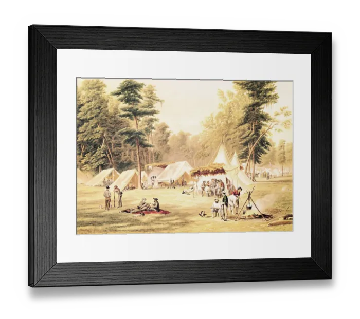 Framed Print : Litho.; Confederate Encampment / Civil War Framed Print : Litho.; Confederate Encampment / Civil War