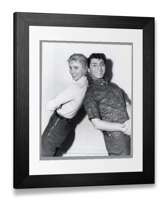 Framed Print : Eleanor Donahue & Paul Anka Bakc To Back Framed Print : Eleanor Donahue & Paul Anka Bakc To Back