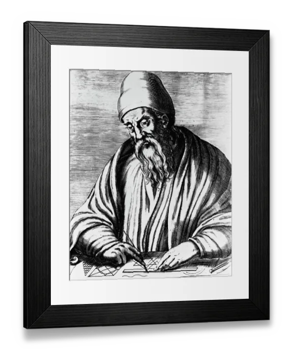 Framed Print : Portrait Of Greek Geometer Euclid Framed Print : Portrait Of Greek Geometer Euclid