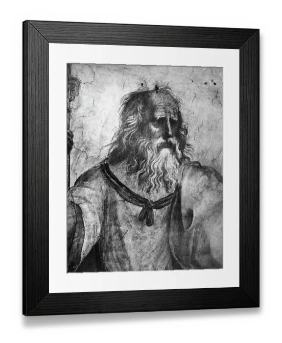 Framed Print : Detail Showing Plato from The School of Athens by Raphael Framed Print : Detail Showing Plato from The School of Athens by Raphael